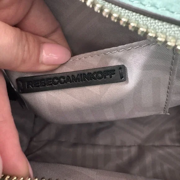 Rebecca Minkoff Side Zip Mini Reagan Tote Cross Body - Teal - NWOT - Picture 5 of 15